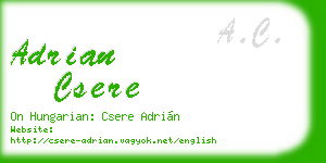 adrian csere business card